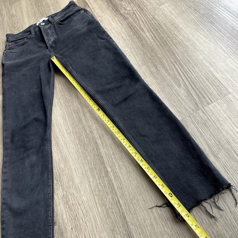 RE/DONE Originals High Rise Ankle Crop in Faded Black sz 26 - Picture 4 of 11